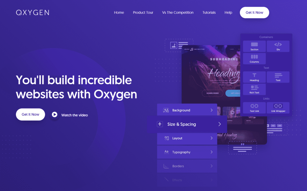 Oxygen Builder Homepage